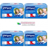 پوشک بزرگسال چسبی جان پد سایز متوسط 30 تایی پک 4 عددی