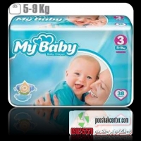 پوشک بچه مای بیبی MYBABY سایز 3 بسته 38 عددی