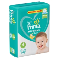 پوشک پریما ترک ( پمپرز ) سایز 4 بسته 40 عددی Prima Active Baby Diapers Size