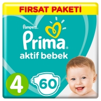 پوشک پریما پمپرز ترک سایز 4 بسته 60 عددی  prima pampers