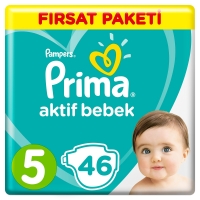 پوشک پریما پمپرز ترک سایز 5 بسته 46 عددی  prima pampers