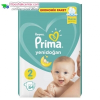 پوشک پریما ترک ( پمپرز ) سایز 2 بسته 68 ععدی Prima Active Baby Diapers Size