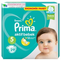 پوشک پریما ترک ( پمپرز ) سایز 5 بسته 30 عددی Prima Active Baby Diapers Size 
